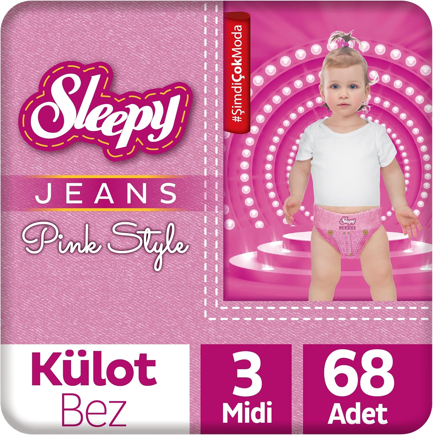 Sleepy Jeans Panty Couche Numéro 3 Midi (4-9 KG) 34 Pièces