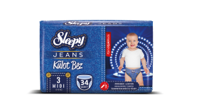 Sleepy Jeans Panty Couche Numéro 3 Midi (4-9 KG) 34 Pièces