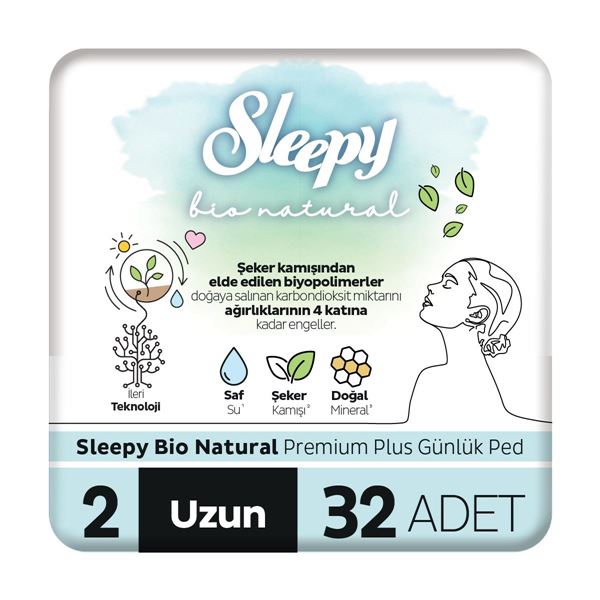 Image de Sleepy Bio Natural Premium Plus Daily Pad Long 32 Pads