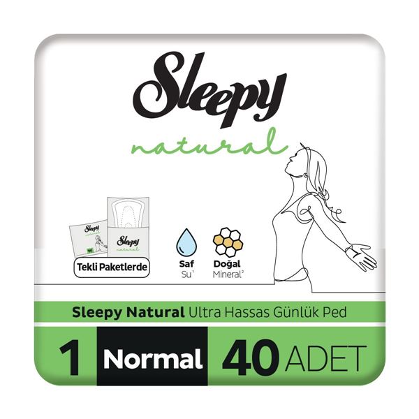 Image de Sleepy Natural Ultra Sensitive Daily Pads 40 pièces Serviettes régulières