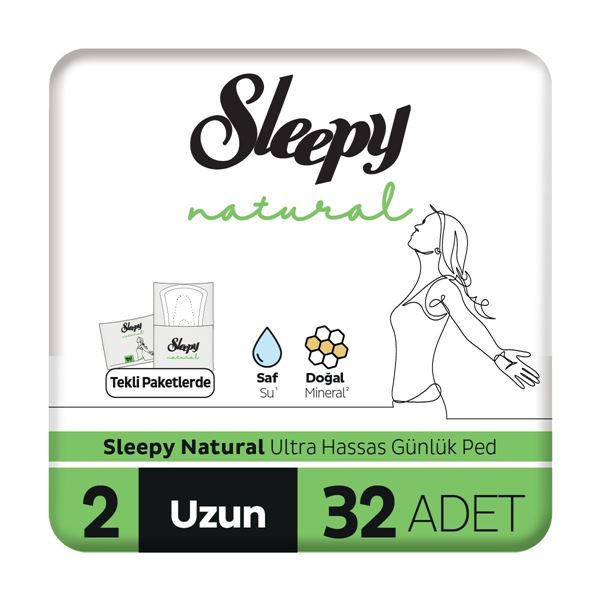 Photo de Sleepy Natural Ultra Sensitive Protège-slips Long 32 Serviettes