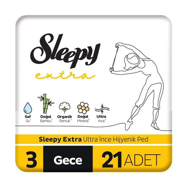 Image de Sleepy Serviettes Hygiéniques Ultra Fines Nuit 21 Pièces