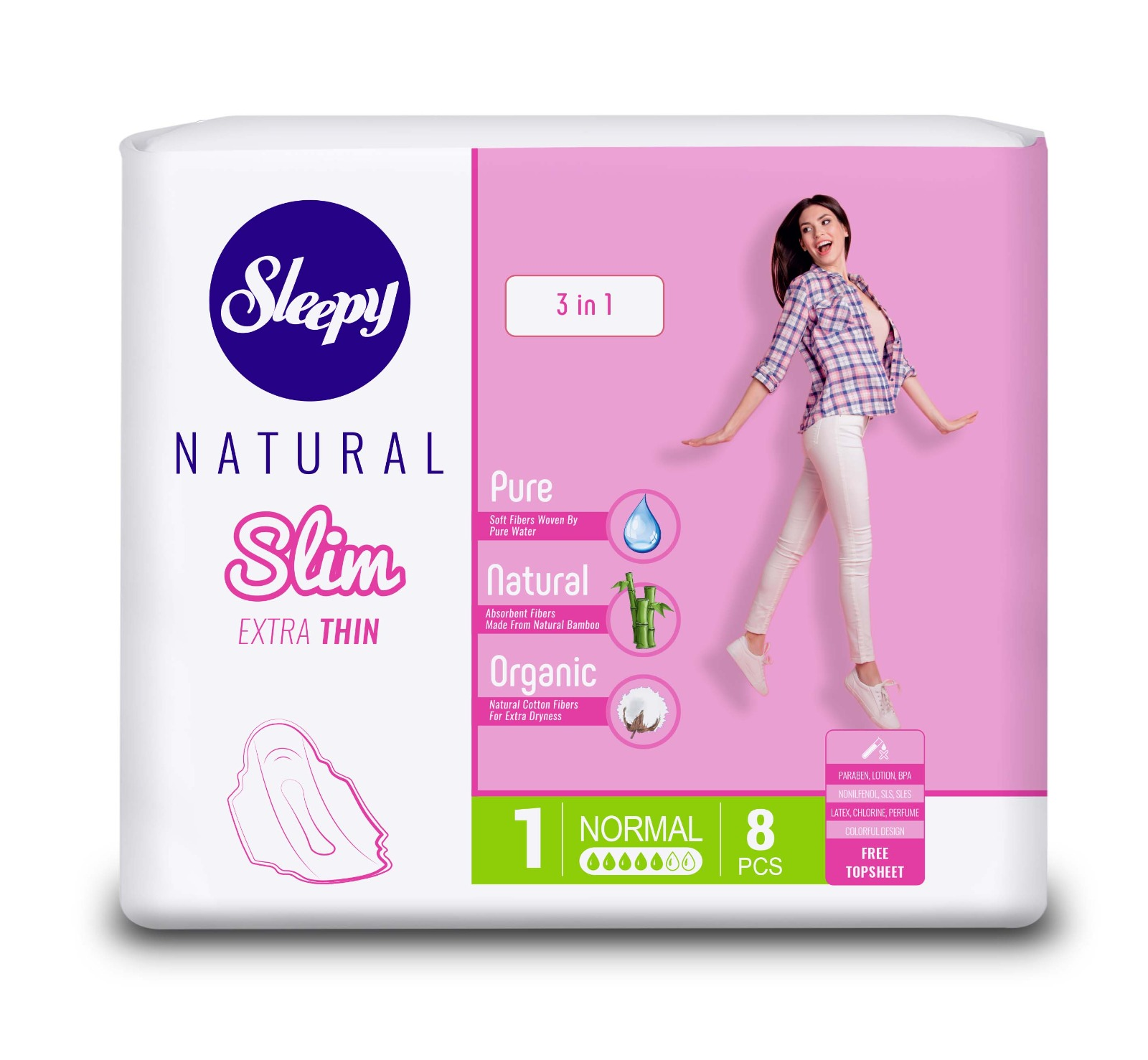 Sleepy Natural Soft Ekstra Yumuşak NORMAL 8 Adet Ped