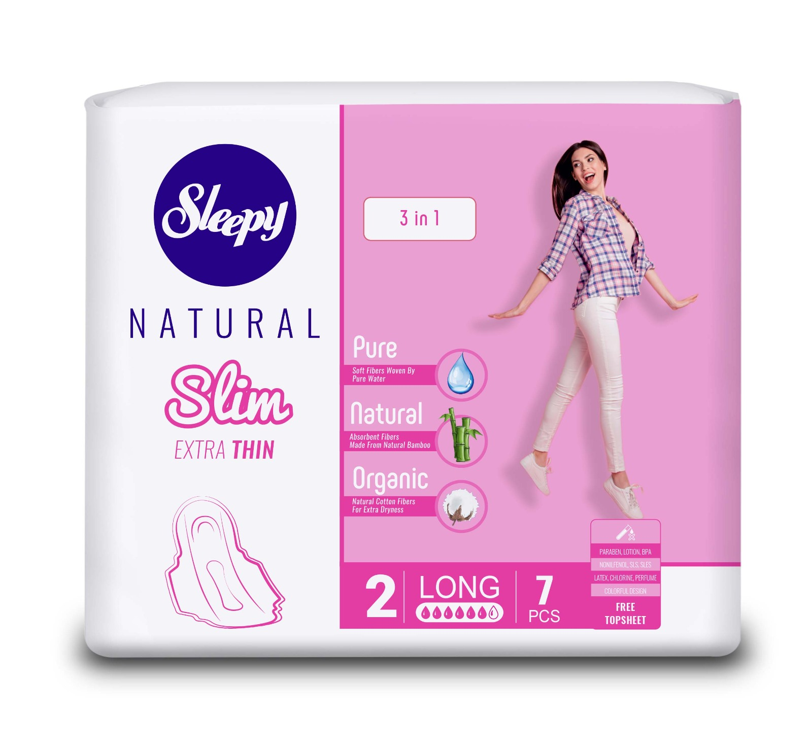 Sleepy Natural Soft Ekstra Yumuşak UZUN 7 Adet Ped
