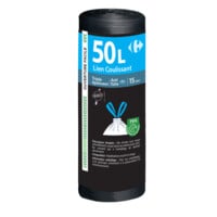 Sacs poubelle 50 l CARREFOUR