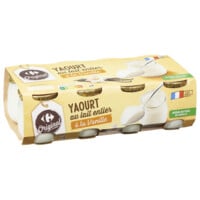 Yaourt lait entier vanille CARREFOUR ORIGINAL
